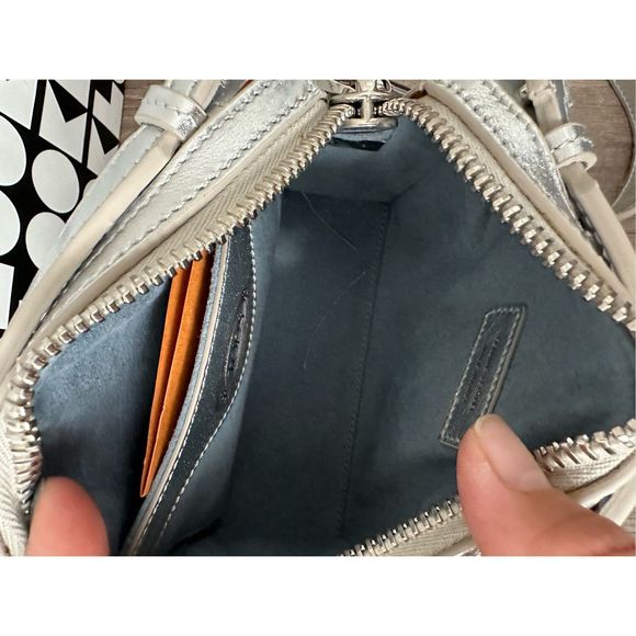 TOD'S Don Studded Metallic Leather Crossbody Bag $2145 - Picture 14 of 15